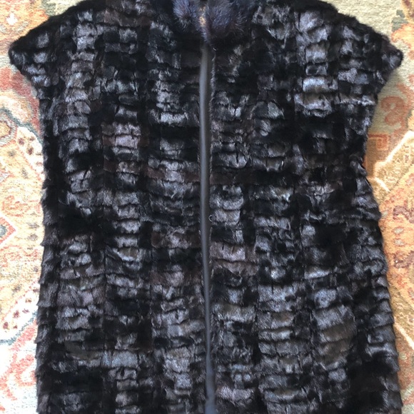 Beaver jacket with mink collar - Picture 2 of 8